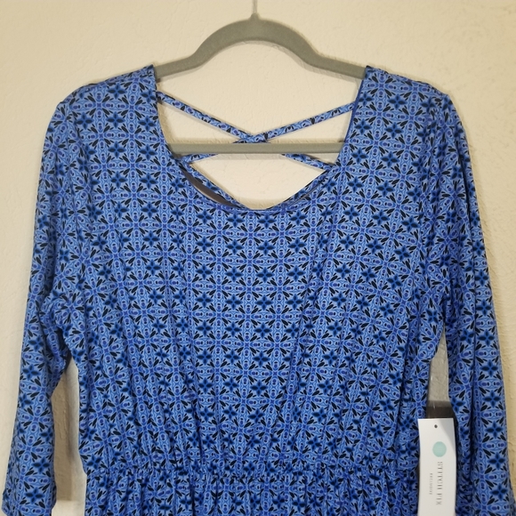 French Grey Stitch Fix Marjorie Blue Knit Dress - Picture 5 of 8
